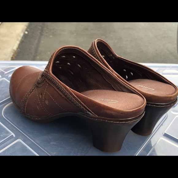 Born Shoes Born Brown Leather Mules Sandals Size 85m Poshmark